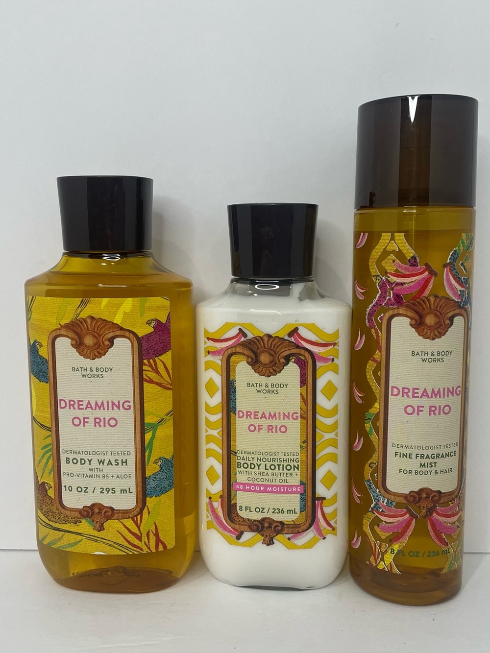 Bath & Body Works Dreaming Of Rio 3 Piece Gift Set Body Wash Lotion & Mist